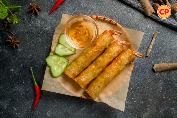 Tôm cuốn bánh đa nem giòn rụm
