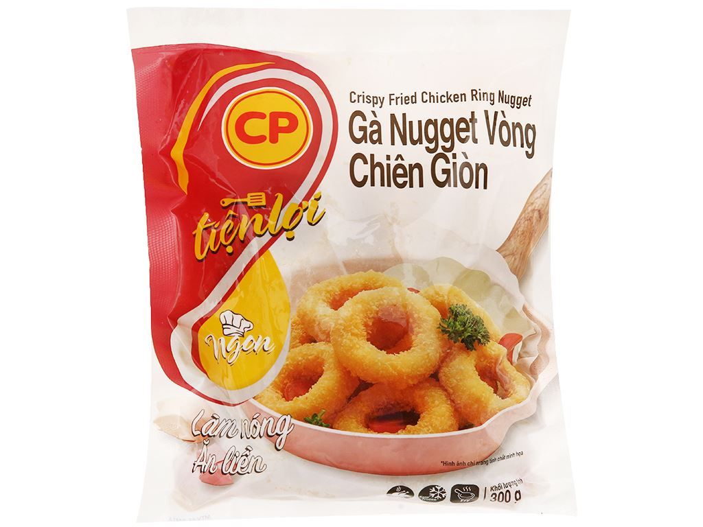 Gà nugget vòng chiên giòn C.P gói 300g