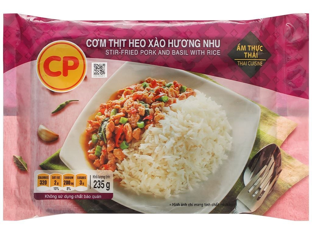 Cơm thịt heo xào hương nhu CP