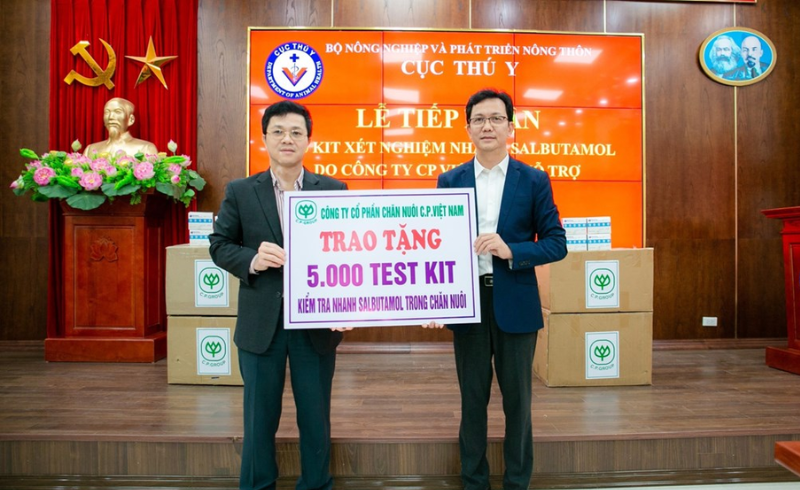 C.P. Việt Nam hỗ trợ 5.000 kít xét nghiệm nhanh chất cấm Salbutamol