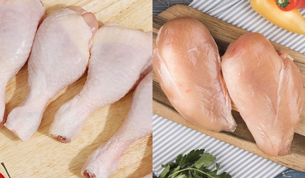 Ức gà và đùi gà lựa chọn nào là tốt hơn đối với sức khỏe?