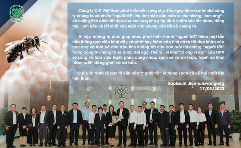 Lời dạy của anh cả C.P. Việt Nam- Ông Sooksunt Jiumjaiswanglerg