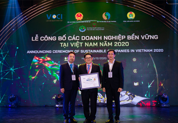 C. P. Việt Nam đứng trong Top 10 Bảng xếp hạng các doanh nghiệp Bền vững Việt Nam năm 2020 trong lĩnh vực Sản xuất