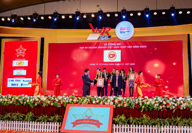 C.P. Việt Nam nằm trong Top 50 doanh nghiệp Việt Nam xuất sắc năm 2020