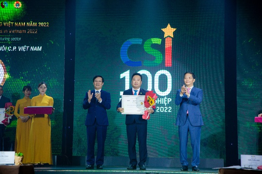 C.P. Việt Nam năm thứ 3 đạt “Top 10 doanh nghiệp bền vững Việt Nam 2022 – Lĩnh vực sản xuất”