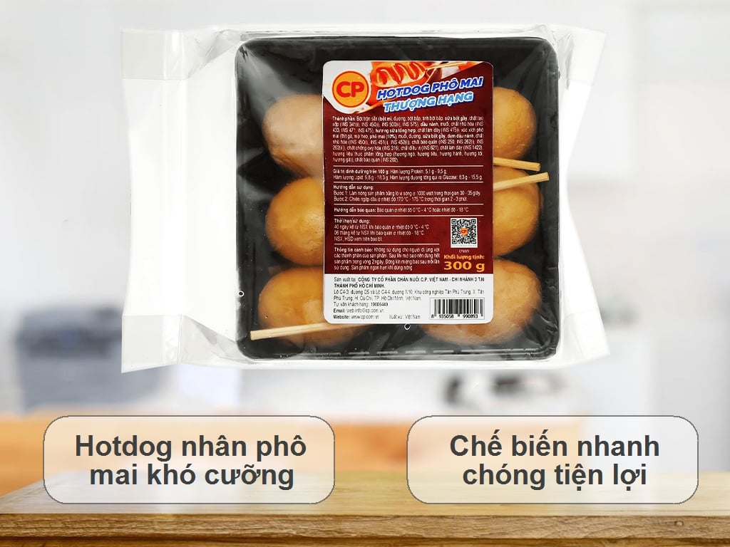 Xúc xích phô mai thượng hạng C.P