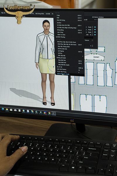 xưởng may áo da thật thiết kế theo yêu cầu 3D