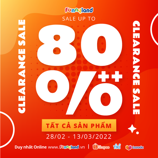 [CLEARANCE SALE] ƯU ĐÃI LÊN ĐẾN 80%++ DÀNH RIÊNG CHO ONLINE