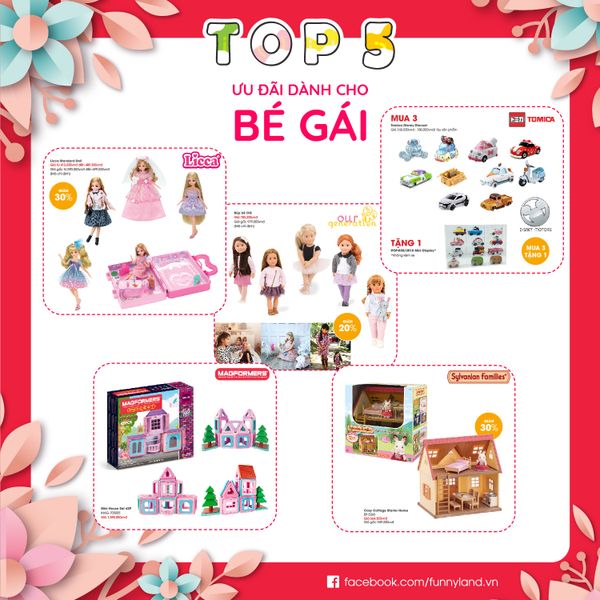 TOP 5 ĐỒ CHƠI CHO BÉ GÁI