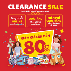CLEARANCE SALE 2023 – SALE SẬP SÀN ĐẾN 80% TỪ 10/02/2023 – 12/02/2023