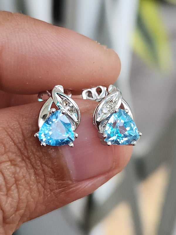 bông tai nữ vàng 10k white gold và yellow gold