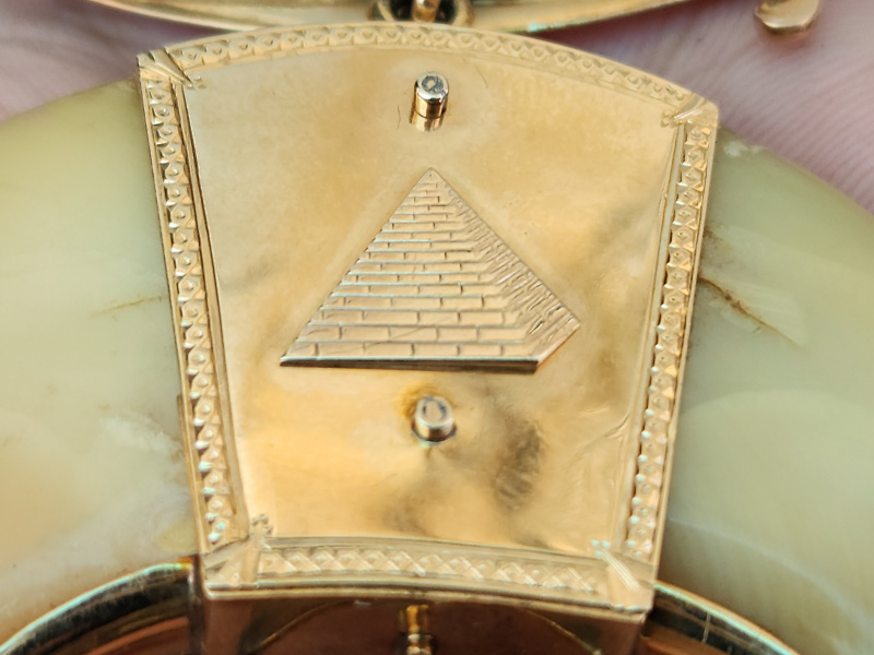 mặt dây chuyền cổ xưa masonic vàng 14k hơn 120 năm tuổi