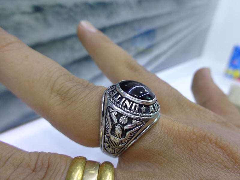 nhẫn mỹ bạc quân đội