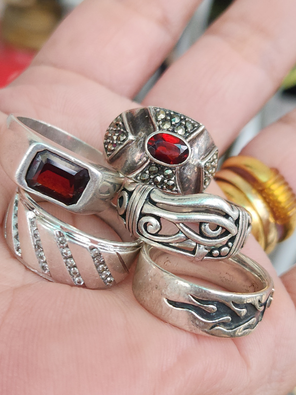 nhẫn mỹ bạc xưa cho nam đẹp