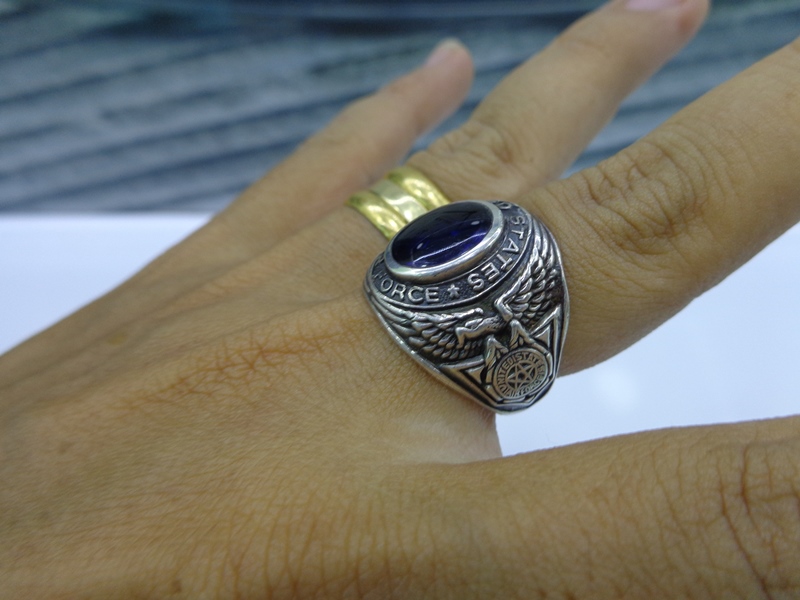 nhẫn mỹ bạc xưa quân đội air force