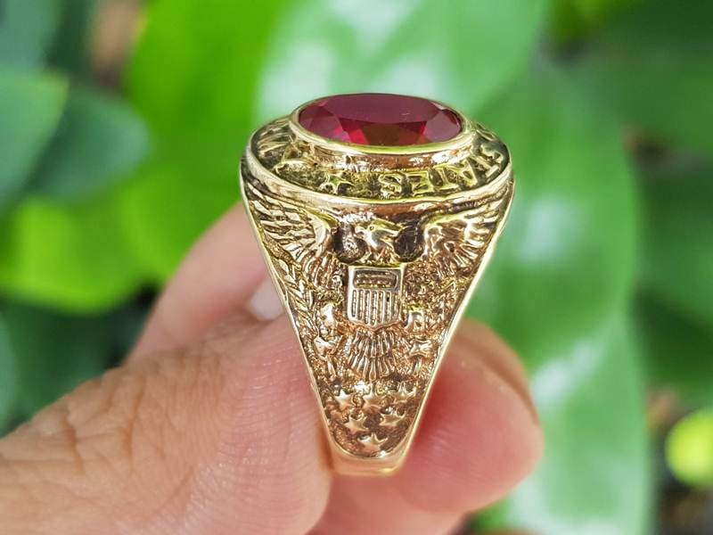 nhẫn mỹ quân đội vàng 14k