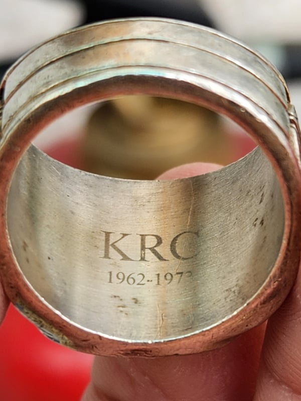 nhẫn mỹ quân đội xưa bạc xưa Navy