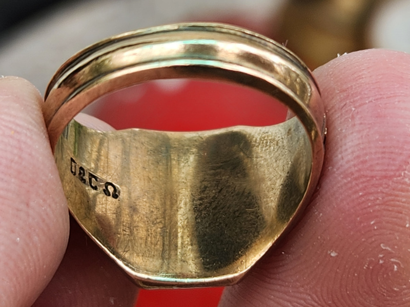 nhẫn mỹ xưa bá cấm vàng 6k năm 1975