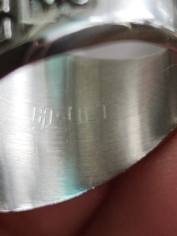 nhẫn mỹ xưa hãng HJ ULT đính kim cương thiên nhiên