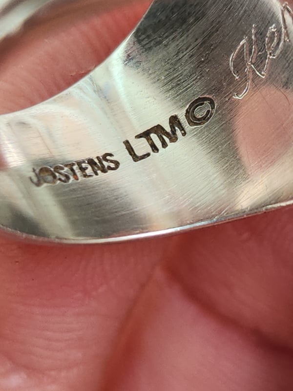nhẫn mỹ xưa hợp kim jostens hột vàng citrine