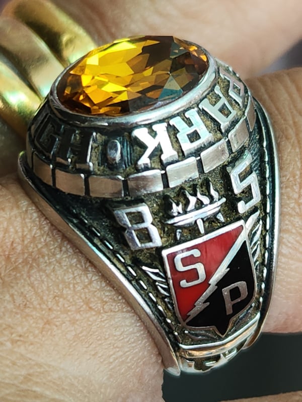 nhẫn mỹ xưa hợp kim jostens hột vàng citrine