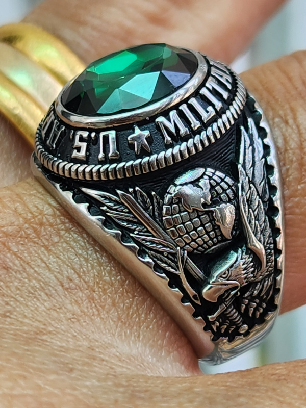 nhẫn mỹ xưa hợp kim quân đội military police