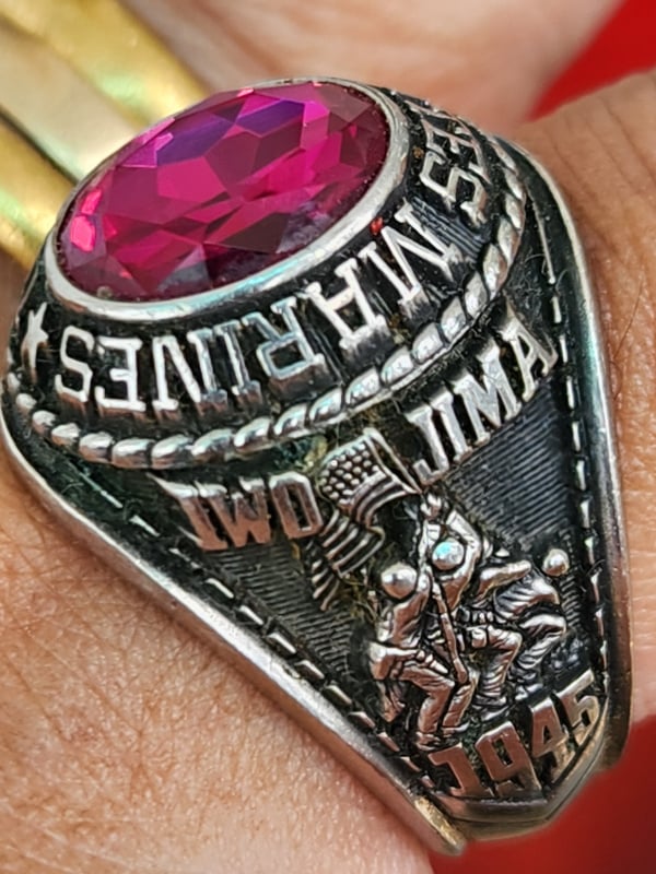 nhẫn mỹ xưa hợp kim quân đội usmc jostens