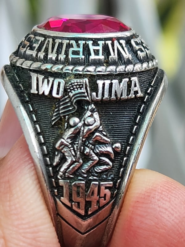 nhẫn mỹ xưa hợp kim quân đội usmc jostens
