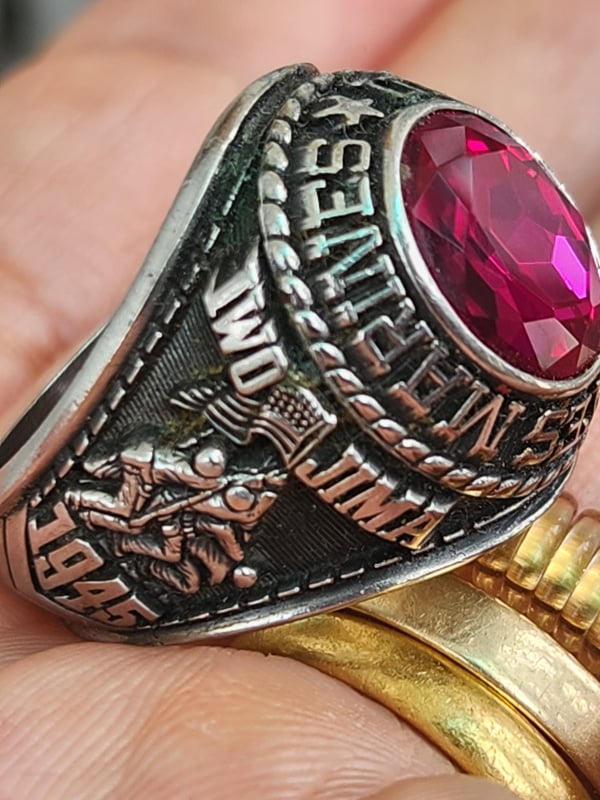 nhẫn mỹ xưa hợp kim quân đội usmc jostens
