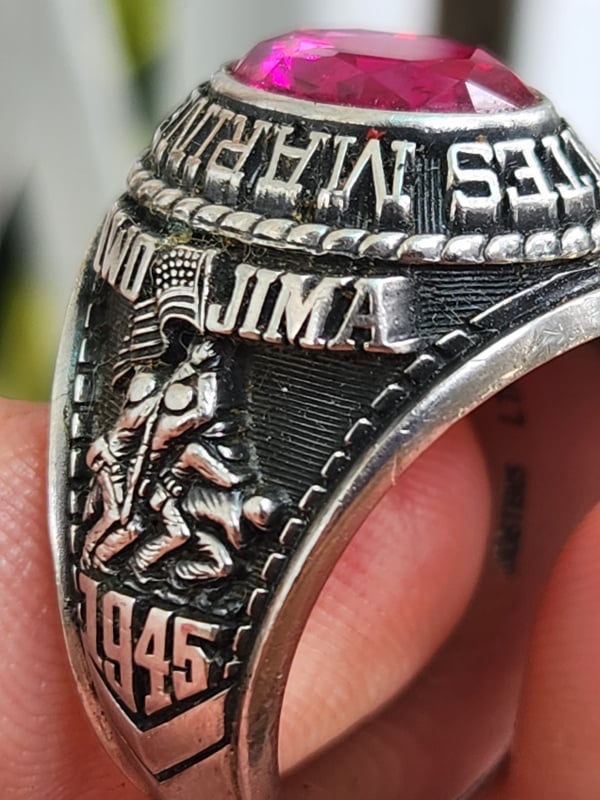 nhẫn mỹ xưa hợp kim quân đội usmc jostens