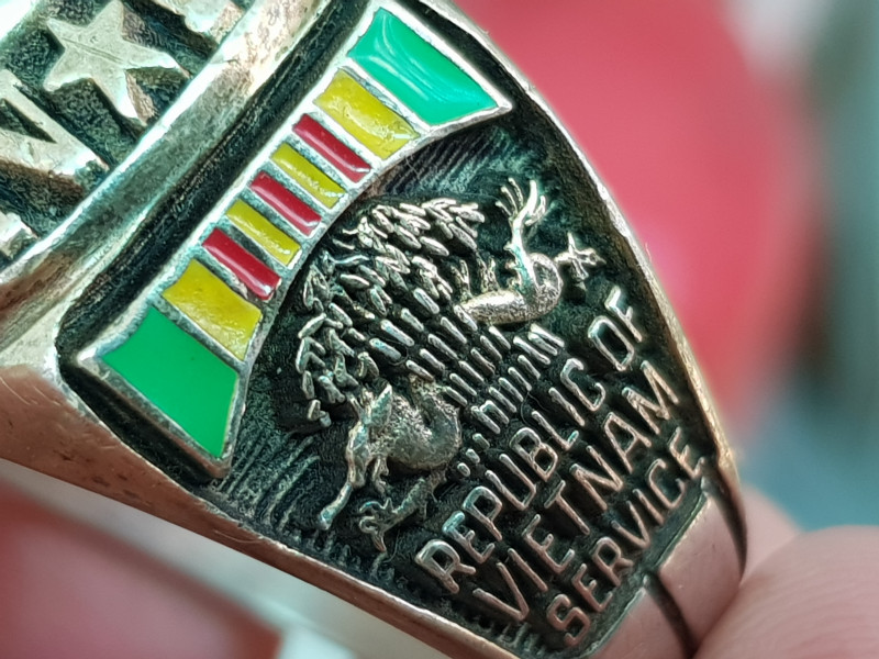 nhẫn mỹ quân đội bạc xưa 1966 1969