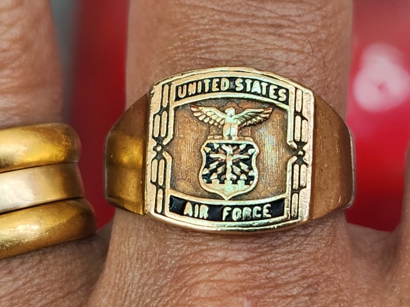 nhẫn mỹ xưa vàng 10k không quân Air Force