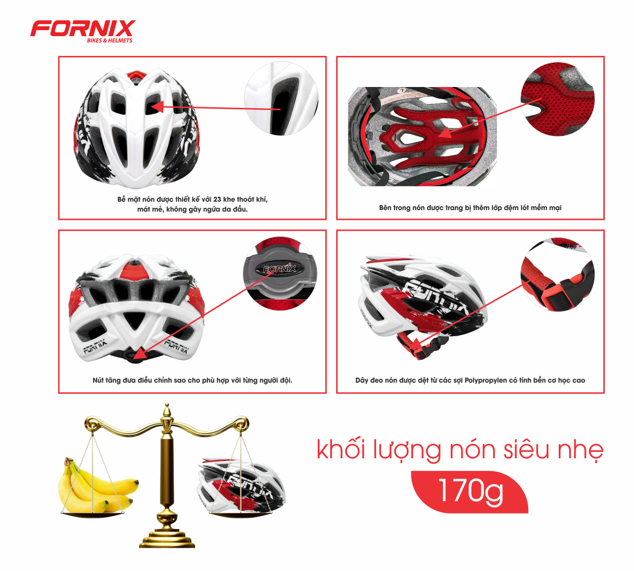 nón bảo hiểm FORNIX A02N030