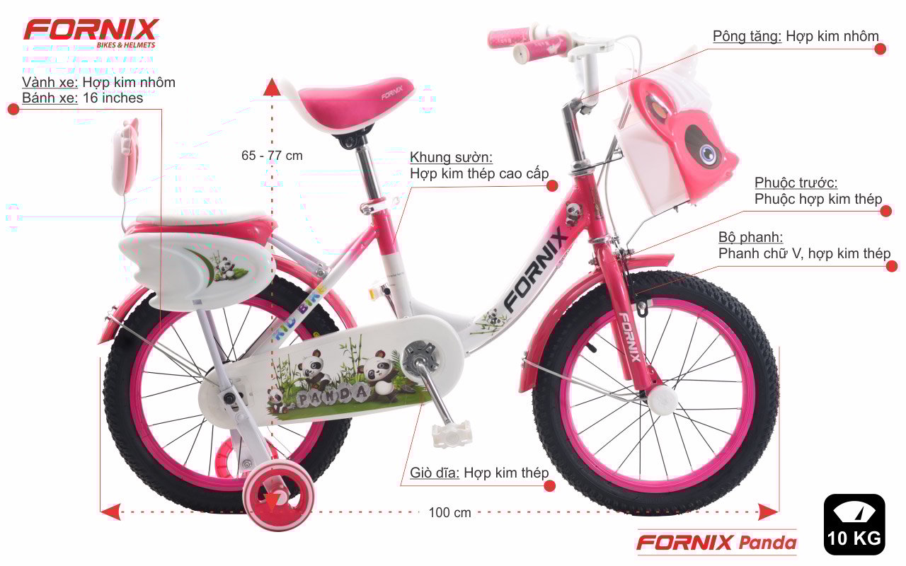 thông tin chi tiết xe đạp fornix panda