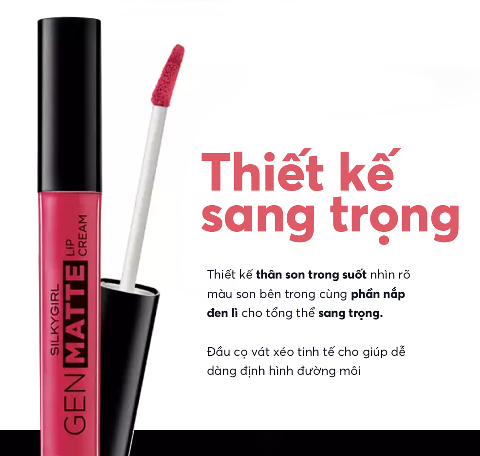 SON KEM LÌ CẤP ẨM NHẸ MÔI GEN MATTE LIP CREAM - 01 Just 