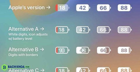 Hiển thị phần trăm pin trên iOS 16 Beta 5 vẫn gây tranh cãi