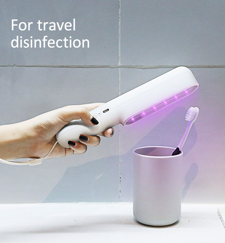 Đèn khử trùng, đèn diệt vi khuẩn bằng tia UV mini USAMS US-ZB134 Handheld Ultraviolet Disinfection Lamp
