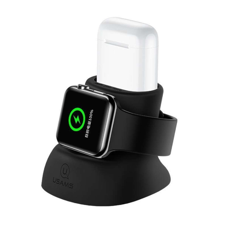 Đế giữ sạc Silicon 2 trong 1 cho Apple Watch và AirPods USAMS US-ZJ051 –  USAMS Việt Nam