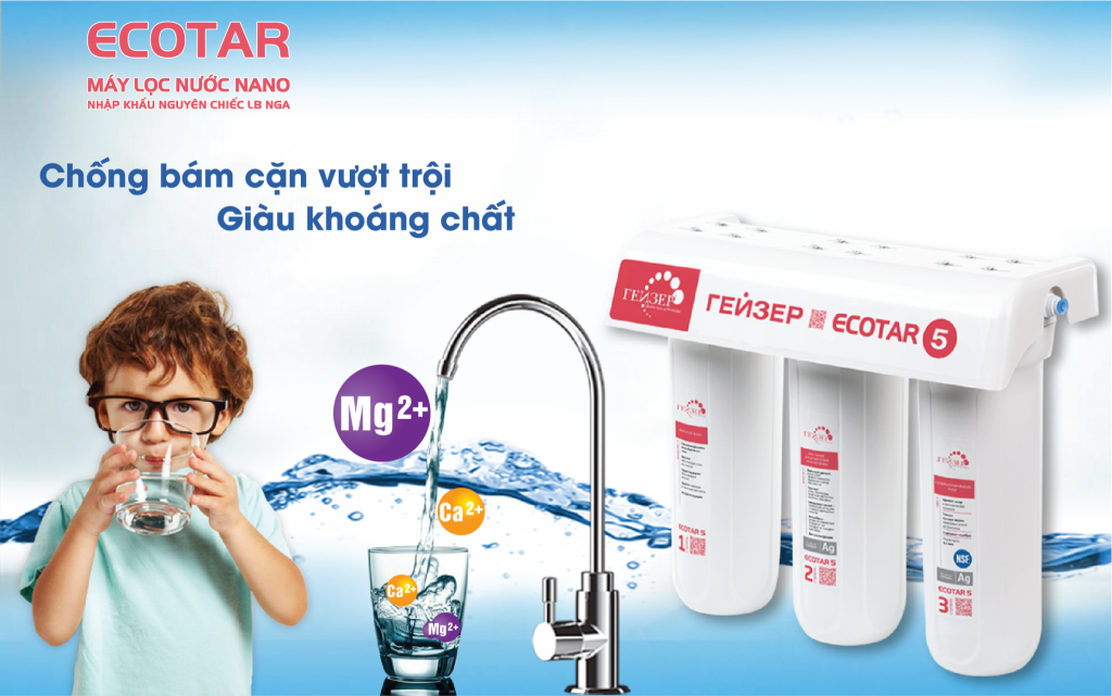 Bảo vệ sức khỏe toàn diện với máy lọc nước Nano Geyser Ecotar 5