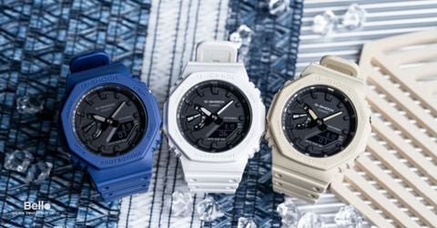 Bộ ba màu mới Xanh Biển, Nâu Cát, Trắng Tinh cho G-Shock GA-2100