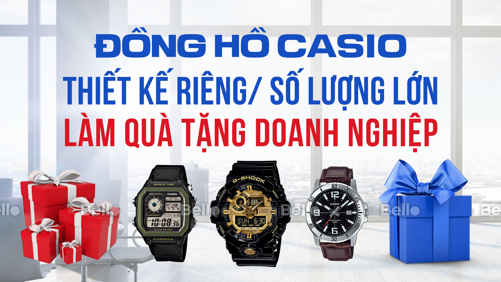 Đồng hồ Casio thiết kế riêng, số lượng lớn làm quà tặng doanh nghiệp