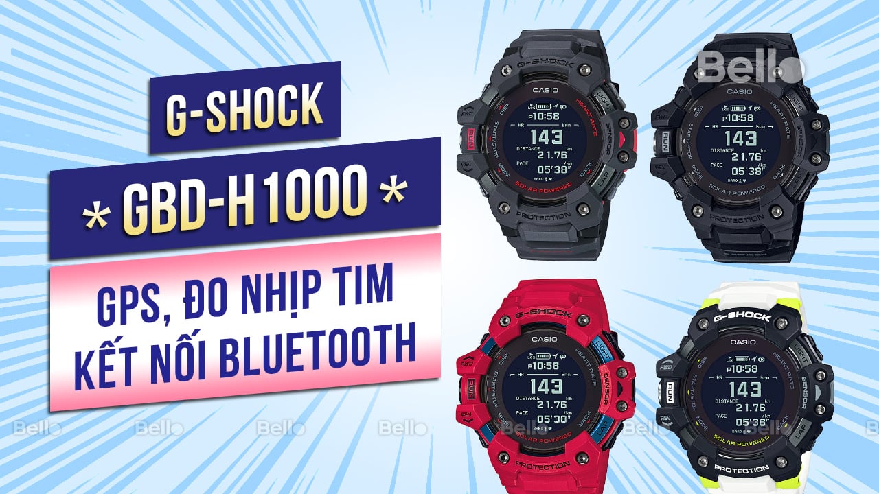 G-Shock G-SQUAD GBD-H1000 với cảm biến nhịp tim và GPS