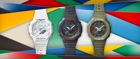 G-Shock Multicolor Accents - FULL COLORS trên nền Đen, Xanh Lá, Trắng