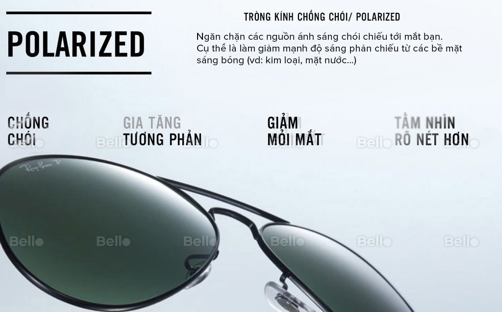 Tròng kính Ray-ban G15 và Ray-ban Polarized chống chói có gì khác biệt?