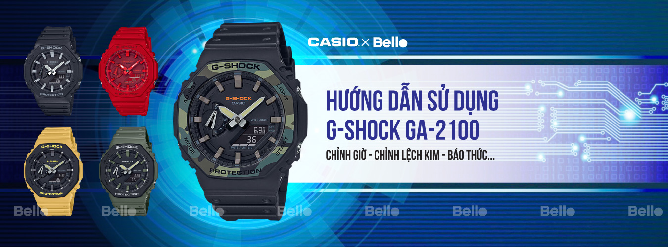 Hướng dẫn sử dụng đồng hồ Casio G-Shock GA-2100 - Module 5611
