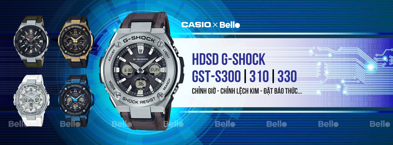 Chỉnh đồng hồ Casio G-Shock GST-S300, GST-S310, GST-S330 - Module 5445 - 5525