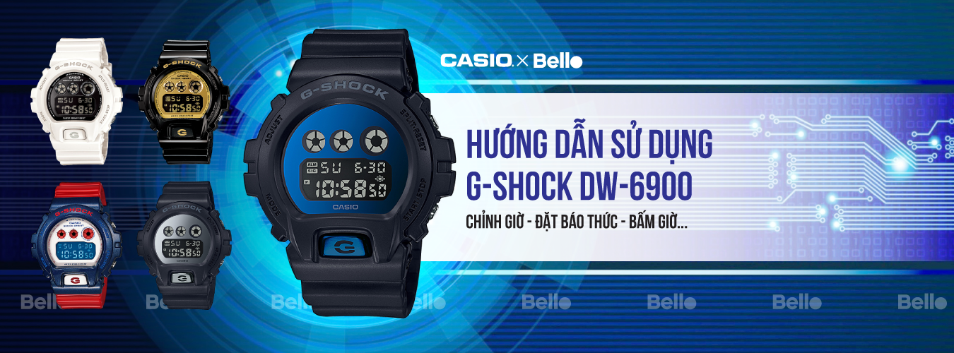 Hướng dẫn sử dụng đồng hồ Casio G-Shock DW-6900 - Module 3230 - 1289 - 3232
