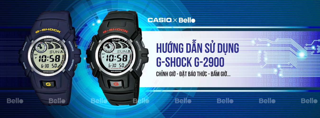 Hướng dẫn sử dụng đồng hồ Casio G-Shock G-2900 - Module 2548