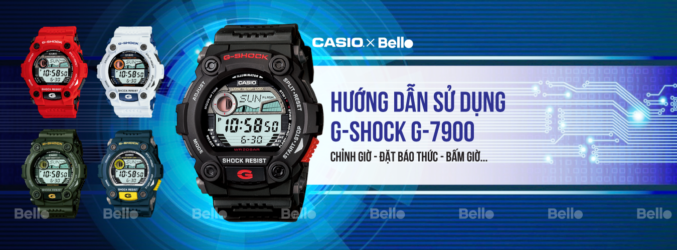 Hướng dẫn sử dụng đồng hồ Casio G-Shock G-7900 - Module 3194