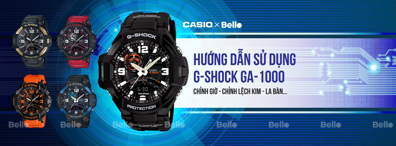 Hướng dẫn sử dụng đồng hồ Casio G-Shock GA-1000 - Module 5302